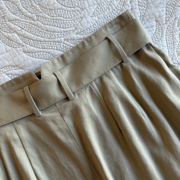 NWT - Lafayette 148 New York - Jagger Wide Leg Pant - Green Clay - Picture 10 of 12